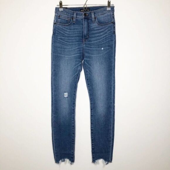 J. Crew Denim - J. CREW 9 Inch High Rise Skinny Cut-Off Hem Jeans